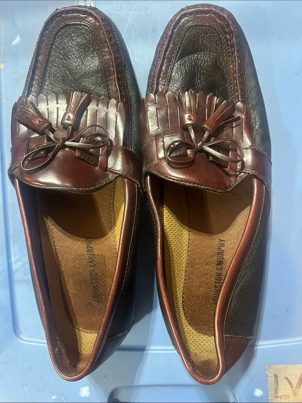 Johnston & Murphy Men’s Brown Leather Tassel Loafers Size 13